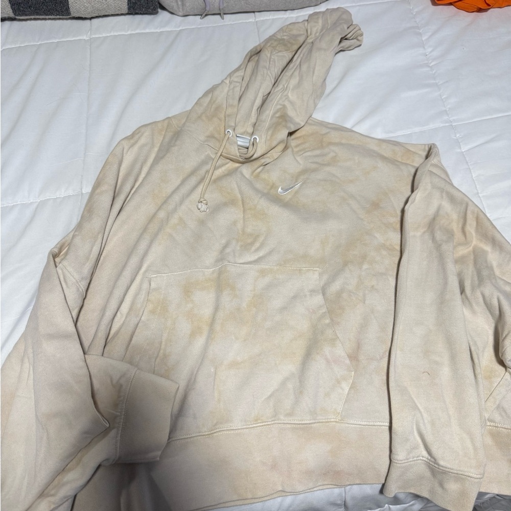 Nike Beige Hoodie with Logo